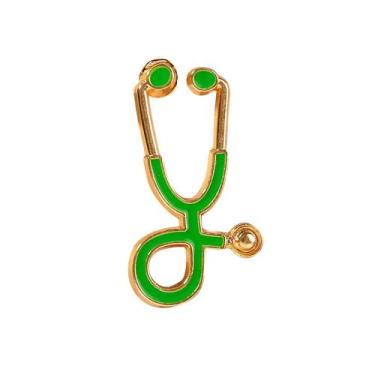 Imagem de Brooch Pin, estetoscópio de desenho animado, tema médico, liga - yiwei