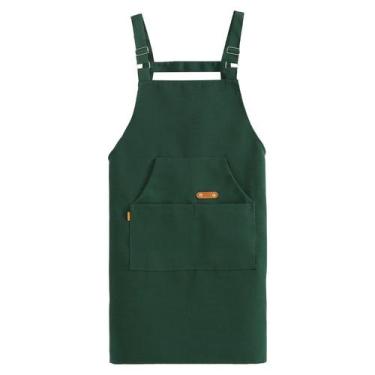 Imagem de Avental de poliéster de estilo coreano para homens e mulheres verde es