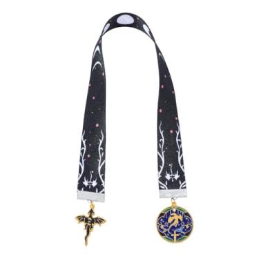 Imagem de Marcador de página com fita de dragão de quarta asa – Pingente em forma de dragão com design de fita de cetim multielementos, um marcador de leitura estilo fantasia criado para entusiastas de estilo