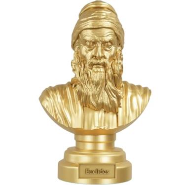 Imagem de Estátua Busto Euclides de Alexandria - Matemático Grego (Cor Ouro)