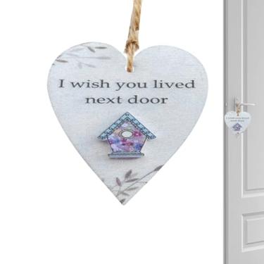 Imagem de Pendure enfeites de em forma de coração,Placas de em formato de coração com corda - Decoração de parede para festa, decorações penduradas para quarto, sala de jantar, etiquetas de coração de Hunya