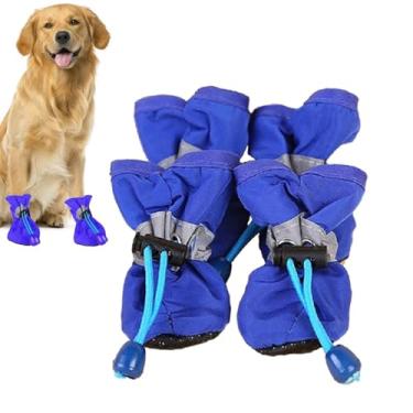 Imagem de Sapatos de cachorro para cães pequenos, 4 Anti-Slip Pet Shoes, Sapatos macios antiderrapantes respiráveis ​​à prova d'água para cães pequenos e médios