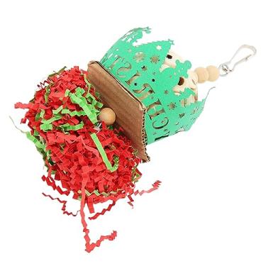 Imagem de ZJchao Brinquedo de Trituração de Papagaio, Bolas de Sola de Natal Com Papel Babado para Forragem para Calopsita Periquito Conure Lovebirds
