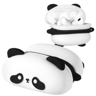 Imagem de Coralogo Capa para AirPods Pro2/Pro com chaveiro – Elegante para mulheres, meninas, meninos, silicone 3D, design fofo de panda kawaii, feminino, exclusivo, engraçado para Air Pods Pro2/Pro