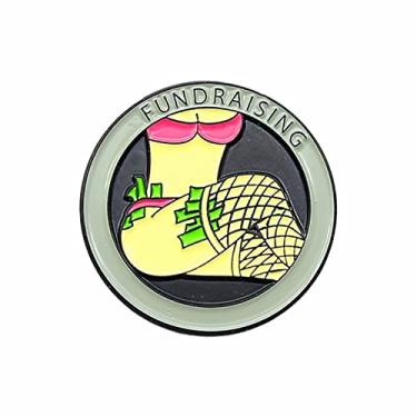 Imagem de Biquíni meias de rede de pesca vestido sexy beleza dólar voando personalidade design óleo gotejamento broche tendência emblema flor para roupas vestido decoração (cor: cinza # 1, tamanho: Talla Única)