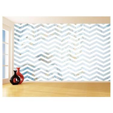 Imagem de Papel De Parede 3D Sala Chevron Zig Zag Listras 3,5M Zig97 - Você Deco