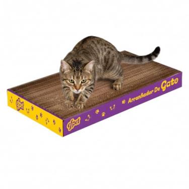 Imagem de Arranhador de Papelão para Gatos EF Pet Anti Estresse Afiador Unhas