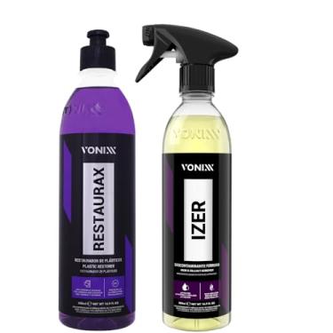 Imagem de Kit Izer descontaminante ferroso, e RESTAURAX Restaurador de Plásticos externo Vonixx