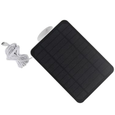 Imagem de Garosa Painel Solar de 4 W para Câmera de Segurança Ring Blink, Carregador Solar de Silício Monocristalino à Prova d'água IP65 Com Suporte Ajustável 360, Fonte de Energia Externa para Vigilância