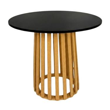 Imagem de Mesa Buffet Ripada Média 70x60cm Para Aluguel Festas Eventos Casamento Aniversário Bolo Doces Rústico Decoração Balcão Mdf Jt Home (TAMPO PRETO)