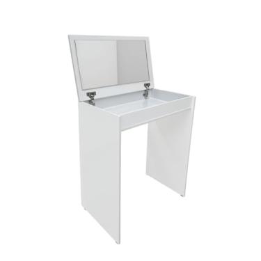 Imagem de Penteadeira Camarim Branca com Espelho e Gavetas para Maquiagem e Organização no Quarto(Branco)