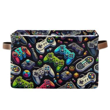 Imagem de WELLDAY Cesto de armazenamento, vários gamepads para armazenamento de armário, cestas organizadoras de prateleiras, 1 peça