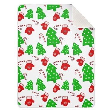 Imagem de Wassud Árvore de Natal e luvas cobertor de bebê para meninos meninas cobertor infantil essencial recém-nascido cobertores macios para bebês 76 x 101 cm