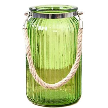 Imagem de YYBOES Vaso de vidro para decoração de quarto de flores, decoração de quarto, decoração de casa de vidro colorido para equipe de atendimento ao cliente (cor: cinza) para decoração de casa e centro de