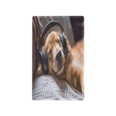 Imagem de Wassud Placa decorativa para interruptores de luz, placa de parede para tomadas elétricas, cães, ouvindo música, capas de tomada de interruptor único