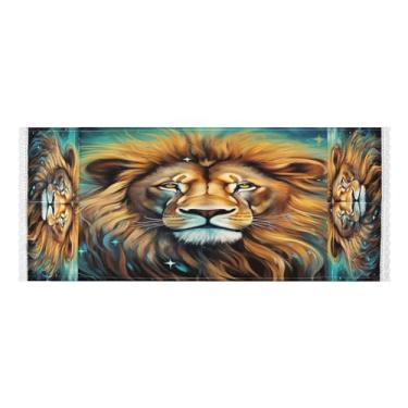 Imagem de Wassud Capas de lavadora e secadora de leão, protetor de lavadora com sacos de armazenamento, capa de geladeira à prova de poeira com bolsos para lavanderia doméstica, cozinha, 120 x 55 cm