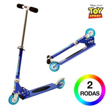 Imagem de Patinete Toy Story Pixar 2 Rodas Infantil Azul de Alumínio - DM Radica
