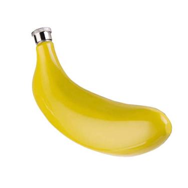 Imagem de B Blesiya Portátil 142 g Banana Hip Flask Pocket Alcohol Flagon Drinkware com Funil