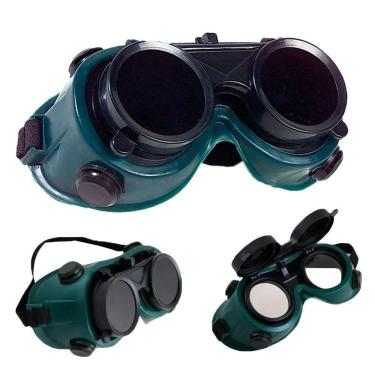 Imagem de Óculos De Solda Proteção Epi Mascara Articulavel Dupla Lente