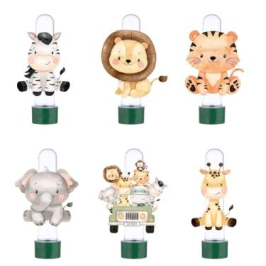Imagem de Tubetes Safari Aquarela - Kit com 20 Unidades