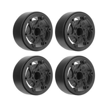 Imagem de Generic Acessórios RC do Cubo da Roda de Liga de Alumínio, Cubo da Roda do Carro RC Leve 0,5 pol. de Diâmetro Hexagonal 4 Unidades Fácil de Instalar 2,3 pol. de Diâmetro para SCX10 RR10 (Preto)