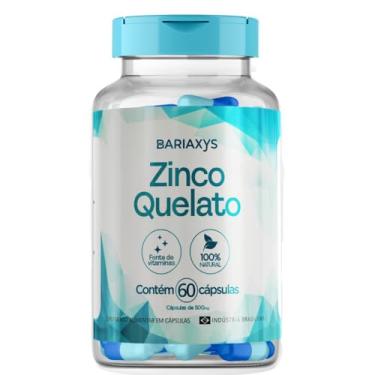 Imagem de Zinco Quelato Bariasyx 500mg 60 Capsulas Bisglicinato Alta Absorcao Imunidade e Cicatrizacao