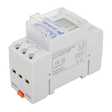 Imagem de Hyuduo Chave de Temporizador Digital Montagem do Trilho DIN 16A 200-250V AC 7 Dias Programáveis ​​com Indicadores de LED de Exibição LCD Função de Contagem Regressiva para o Escritório