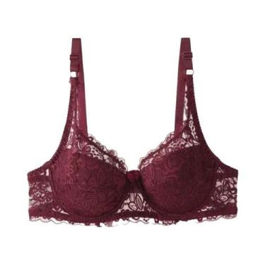 Imagem de Sutiã Sexy De Renda plus Size Para Mulheres Com Arame Fino E Anel De A