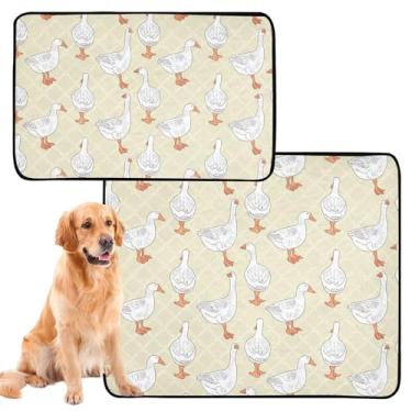 Imagem de TSENQUE Almofadas laváveis de animais de fazenda bege claro para cães almofada reutilizável absorvente para parto tapete impermeável para gaiola de cachorro, pequeno x pacote com 3