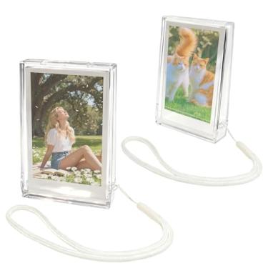 Imagem de HIYQIN - Pacote Com 2 Mini Estojos Fotográficos 2X3, Caixa Adequada Para Fujifilm Instax Liplay, 12 11 9 8 7S Se 40 90 99 Evo Pouch, Suporte De Filme Transparente