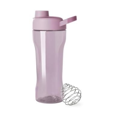 Imagem de Simple Modern Coqueteleira de proteína de plástico Rally com bola | Copo à prova de vazamento de 680 g para shakes de proteína, misturas, eletrólitos, pré-treino | Mistura de névoa de lavanda