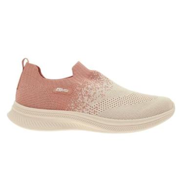 Imagem de Tenis Feminino Esportivo Calce Facil Knit Actvitta 4829317, Creme, 37