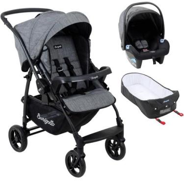 Imagem de Carrinho de Bebê Burigotto Travel Rio K 22 Ninho Mesclado Preto