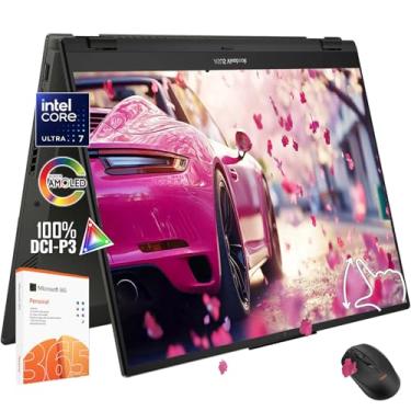 Imagem de ASUS Laptop Vivobook Flip de 14 polegadas com tela sensível ao toque 2 em 1 - Tela OLED WUXGA - Intel Core Ultra 7 256V -16GB RAM -SSD de 512GB -Teclado retroiluminado -Windows 11 Office 365 -Business