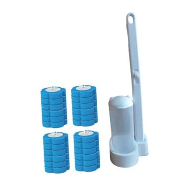 Imagem de SiaBiced Escova de vaso sanitário, escovas para limpeza, kit de limpeza, montagem na parede, cabeças de reposição, esfregão para vaso sanitário, para uso, Azul