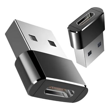 Imagem de Adaptador USB Tipo C para USB Comum (Tipo A), Compatível com iPhone 15 16 17 Pro Max, Android, Carro, Power Bank, OTG Plug, Carregamento Rápido 30W, Tranferencia de dados, Premium