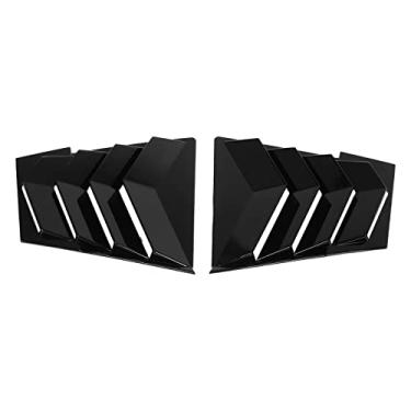 Imagem de Substituição preta brilhante da persiana da janela lateral traseira do carro 3 2020 2021 para estilo esportivo