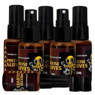 Imagem de Kit 5 Grip Spray Para Luvas De Goleiro 30 ML Cola Liquido Precise Glov