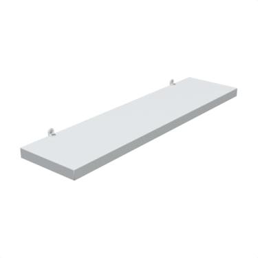 Imagem de Prateleira Branca 40x10 Com Suporte Flutuante Mdf Branco Cozinha Quarto Banheiro Sala