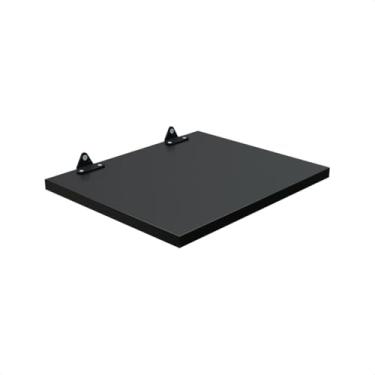 Imagem de Prateleira Preta 30x25 Com Suporte Flutuante Mdf Preto Cozinha Quarto Banheiro Sala
