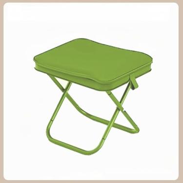 Imagem de Banquinho Dobrável Portátil de Alumínio para Camping e Pesca com Bolsa(verde)
