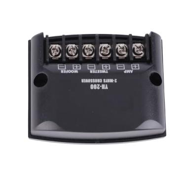 Imagem de Generic Divisor de Frequência de Alto-falante de 2 Vias para Carro, 2 Peças Com Indutor de Graves, Capacitores de Alta Frequência 12v 60w, Material Abs Preto