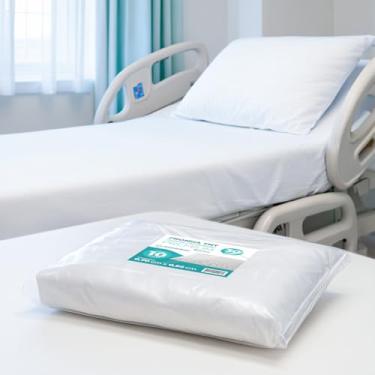 Imagem de Texmed, Kit Lençol Descartável TNT com Elástico 20g 2,20x1,10 + Fronha Descartavlel TNT 50x70 – 30 Unidades