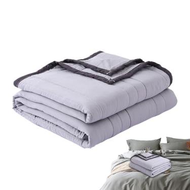 Imagem de Cobertor de resfriamento de verão, cobertores de resfriamento para travessas quentes - Cobertor fino e respirável para - O edredom leve de verão lavável à máquina regula a temperatura cor