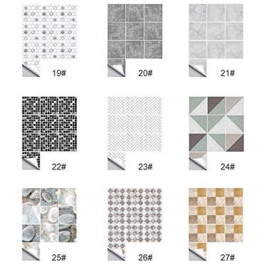 Imagem de SIWOTED 10 Pçs/set Auto Adesivos Telha Adesivos Arte Decalques DIY Adesivo de Parede Cozinha Backsplash Banheiro Removível Casa Proteção Arrumada (2)