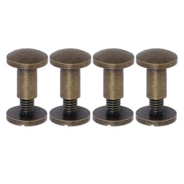 Imagem de Dioche Parafusos de Encadernação e Rebites Prendedores de Cabeça Com Fenda de Liga de Zinco Premium para Artesanato Em Couro DIY Encadernação e Reparo 8 Mm X 7 Mm 8 X 5 20
