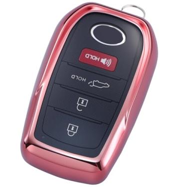 Imagem de Lcyam Capa protetora para controle remoto compatível com Toyota Highlander Corolla Hatchback 2025 RAV4 XLE Prius Camry Hybrid XSE Avalon Remote Key, rosa