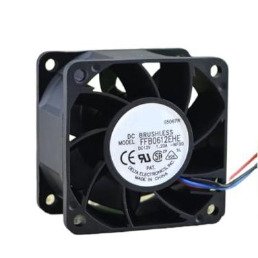 Imagem de 1 peça FFB0612EHE 6 cm 60 mm ventilador de servidor 60 * 60 * 38 mm 6038 ventilador violento 12V 1,2A 3 pinos 4 pinos (padrão 3PIN_NO RGB)