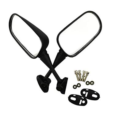 Imagem de Espelhos retrovisores retrovisores para motocicletas (cor: preto)