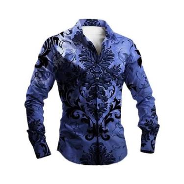 Imagem de Camisa Masculina Amarela De Manga Longa Com Botões Para Festa De Hallo